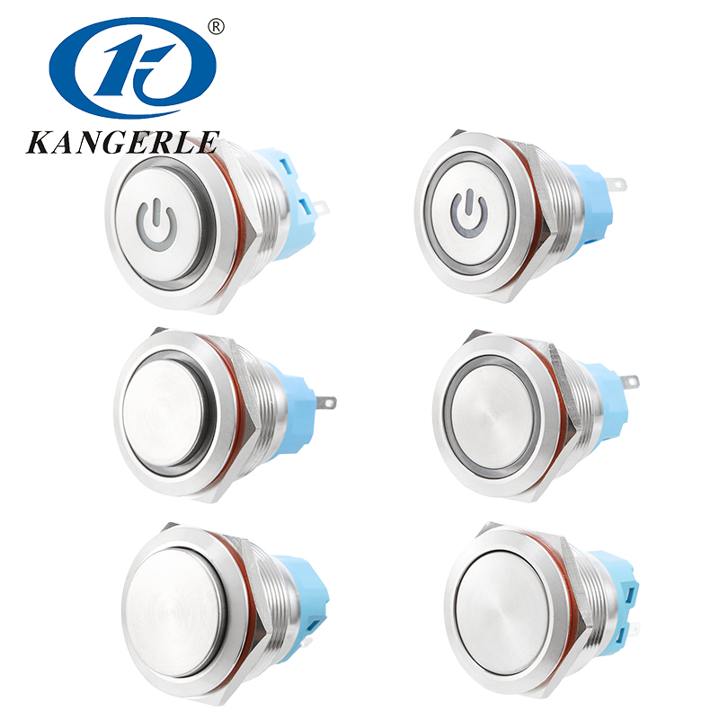 25MM經濟款金屬按鈕開關帶LED燈防水